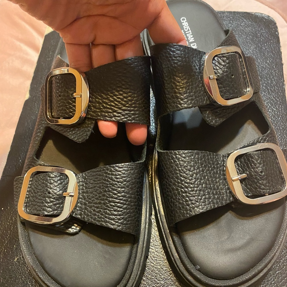 Black Leather Sandals